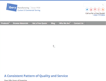 Tablet Screenshot of garymanufacturing.com